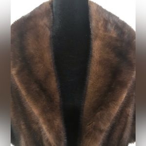 Genuine Dark Auburn Mink Stole by Rich's Fur Salon. Size M/L